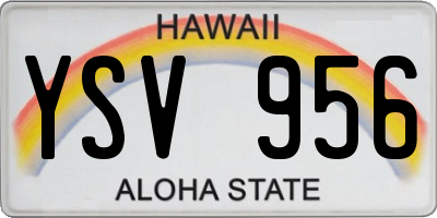 HI license plate YSV956