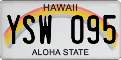 HI license plate YSW095