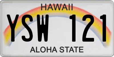 HI license plate YSW121