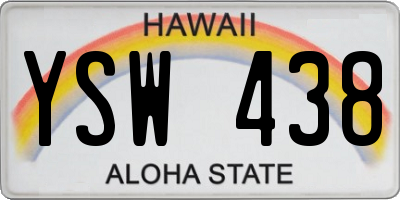 HI license plate YSW438