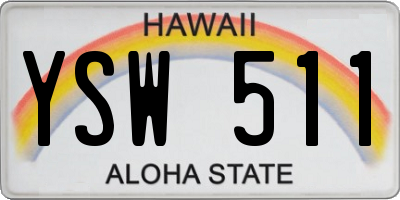 HI license plate YSW511