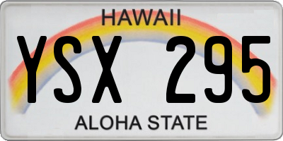 HI license plate YSX295