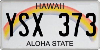 HI license plate YSX373