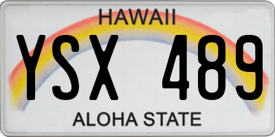 HI license plate YSX489