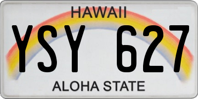 HI license plate YSY627
