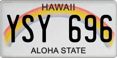 HI license plate YSY696