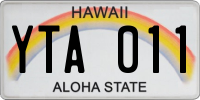 HI license plate YTA011