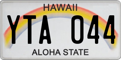 HI license plate YTA044