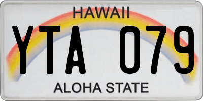 HI license plate YTA079