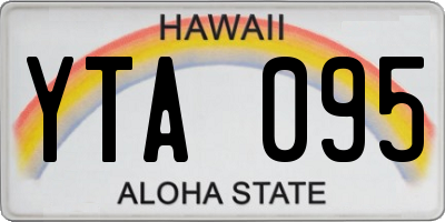 HI license plate YTA095