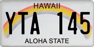 HI license plate YTA145