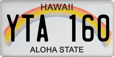 HI license plate YTA160