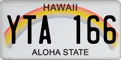 HI license plate YTA166