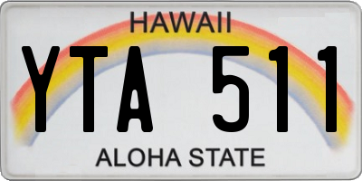 HI license plate YTA511