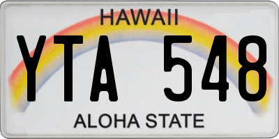 HI license plate YTA548