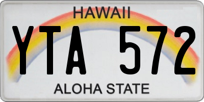 HI license plate YTA572