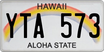 HI license plate YTA573