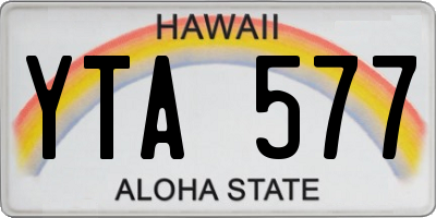 HI license plate YTA577