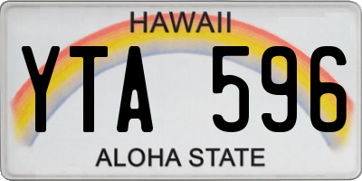 HI license plate YTA596