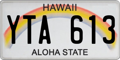 HI license plate YTA613