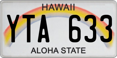 HI license plate YTA633