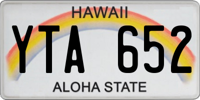HI license plate YTA652