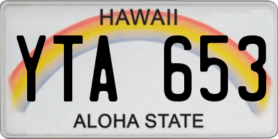 HI license plate YTA653