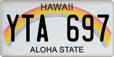 HI license plate YTA697