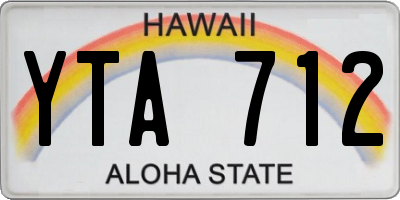 HI license plate YTA712