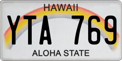 HI license plate YTA769