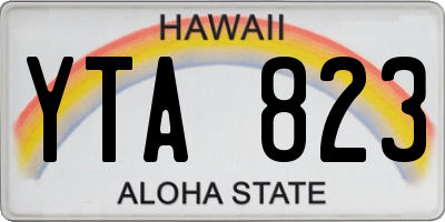 HI license plate YTA823
