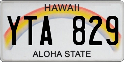 HI license plate YTA829