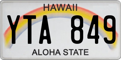 HI license plate YTA849