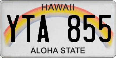 HI license plate YTA855