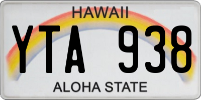 HI license plate YTA938