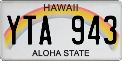 HI license plate YTA943