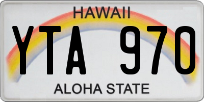HI license plate YTA970