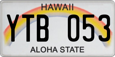 HI license plate YTB053
