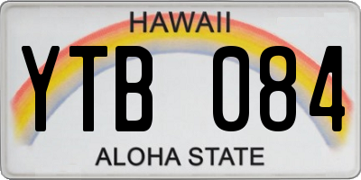 HI license plate YTB084