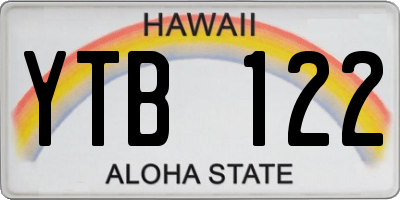 HI license plate YTB122