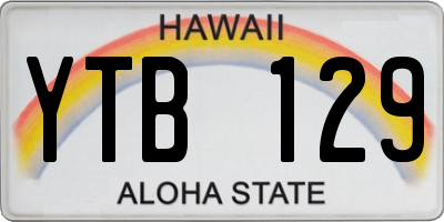 HI license plate YTB129