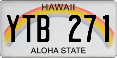 HI license plate YTB271