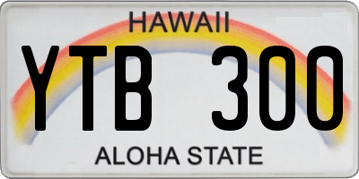HI license plate YTB300