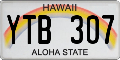 HI license plate YTB307