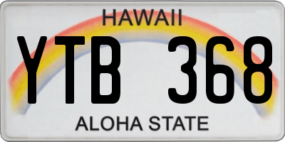 HI license plate YTB368