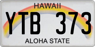 HI license plate YTB373