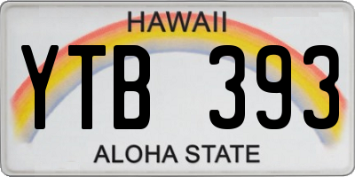 HI license plate YTB393