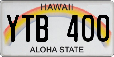 HI license plate YTB400