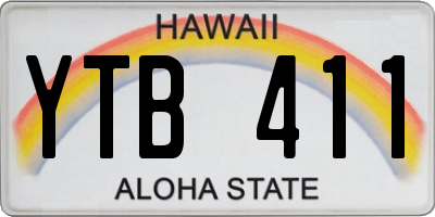 HI license plate YTB411