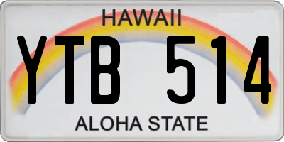 HI license plate YTB514